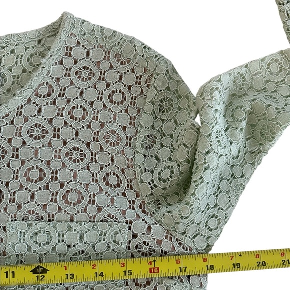 Victoria Beckham For Target Shift Dress Lace Overlay Mint Green Size M - Picture 5 of 8